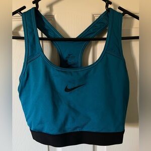 Nike blue dri-fit sports bra, large